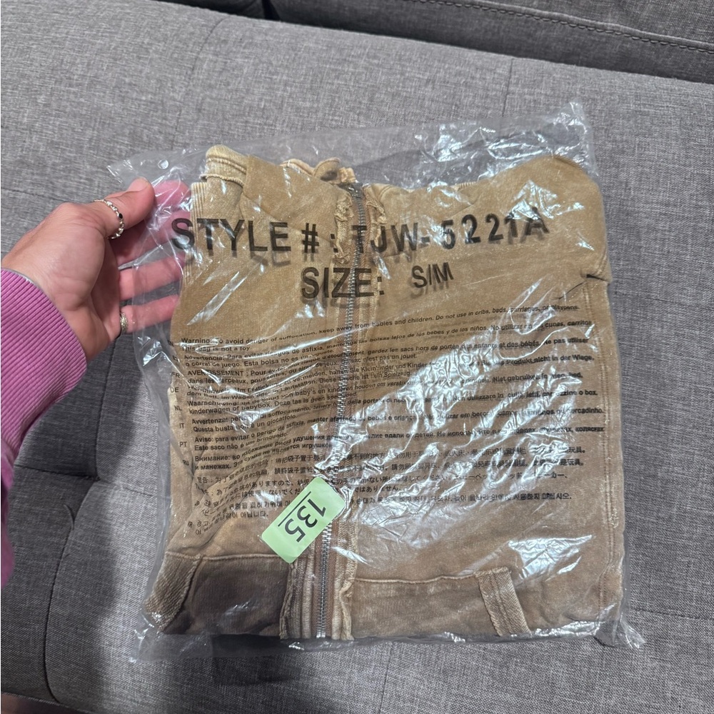 NWT Zenana Outfitters camel Hoodie
